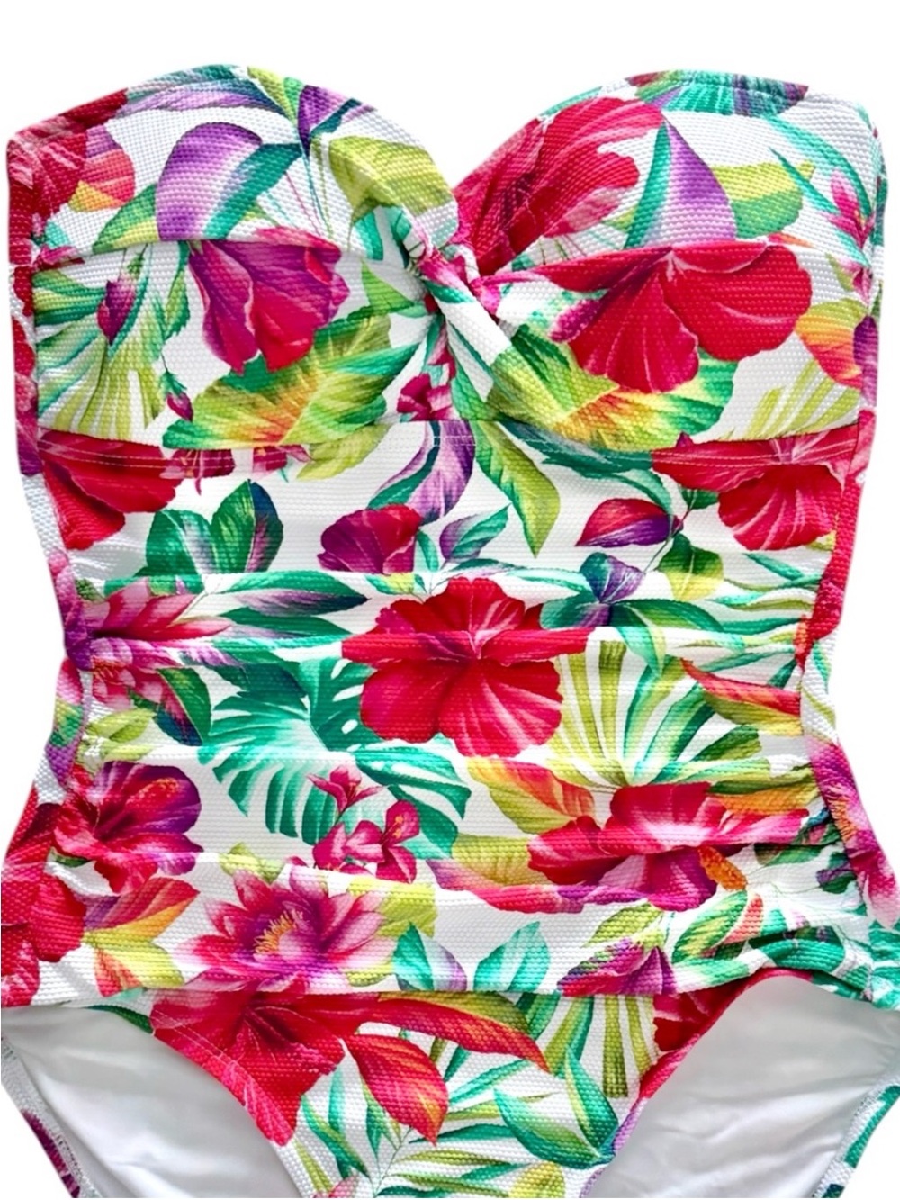 Tommy Bahama Island Cays Fiesta Bandeau One-Piece Swimsuit - Picture 7 of 14